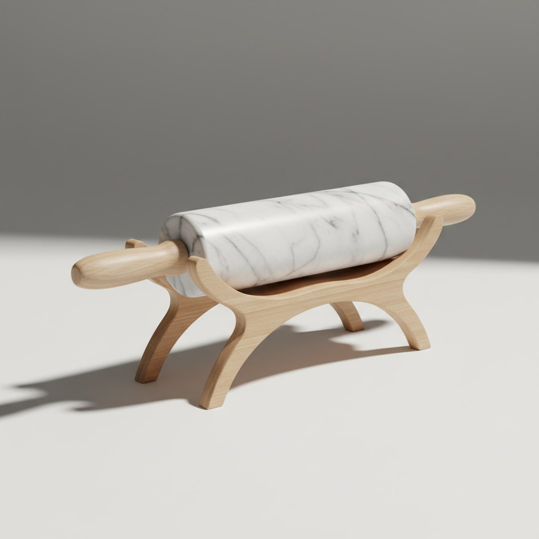 Marble Rolling Pin with Stand